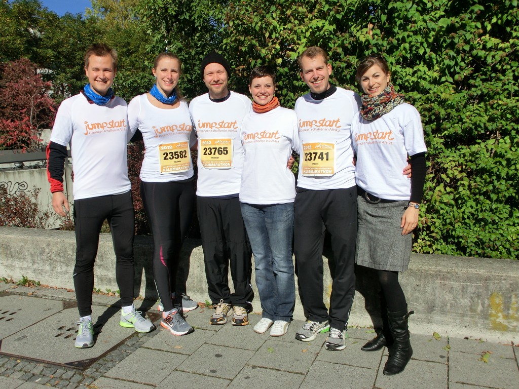 Das Jump Start-Team: 4 Läufer und 2 Streckenposten