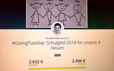 GivingTuesday 2017: Grandiose 3.632€ haben wir mit Euch gesammelt :)